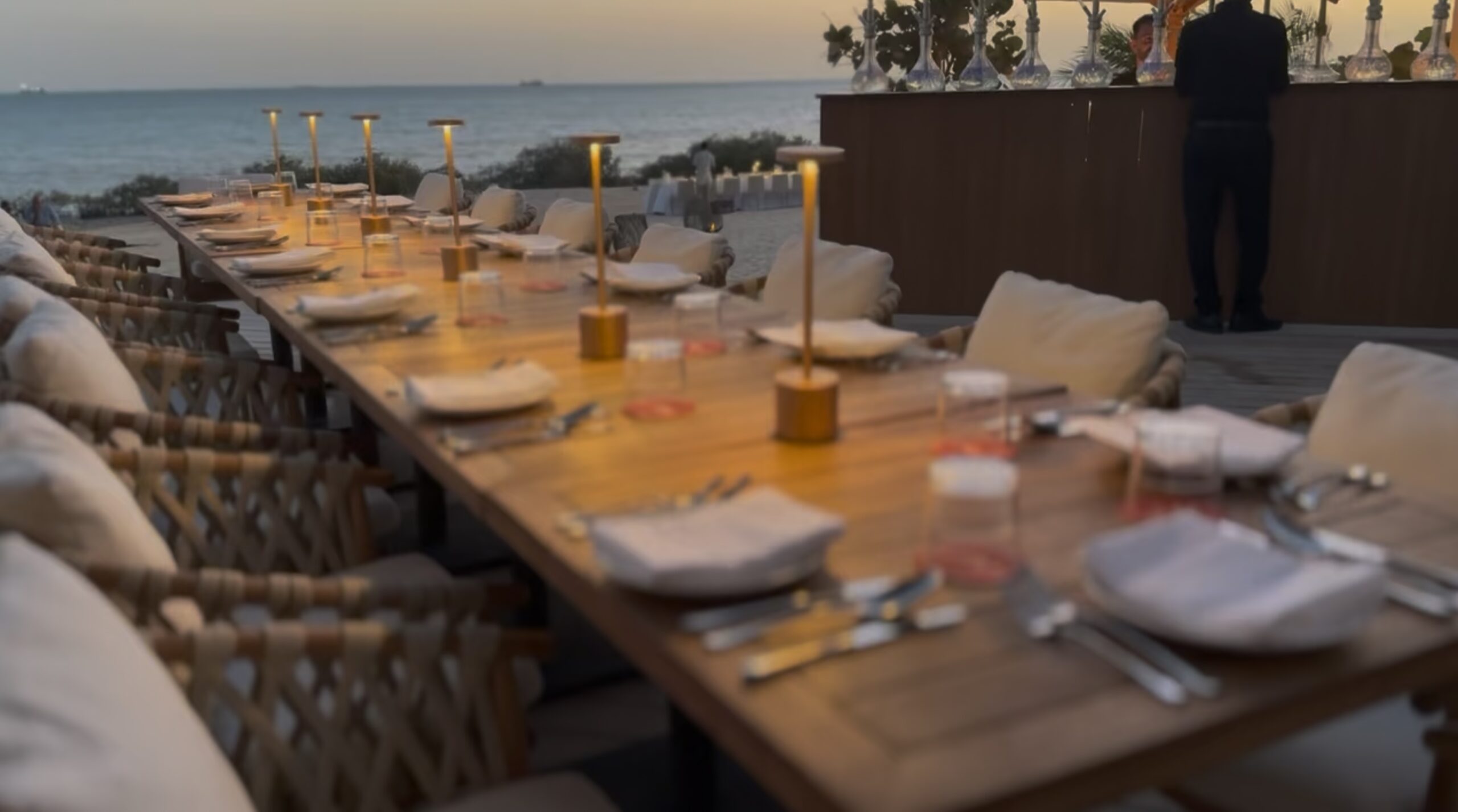 Evening dinner setting at the Leadership Alignment Sprint offsite